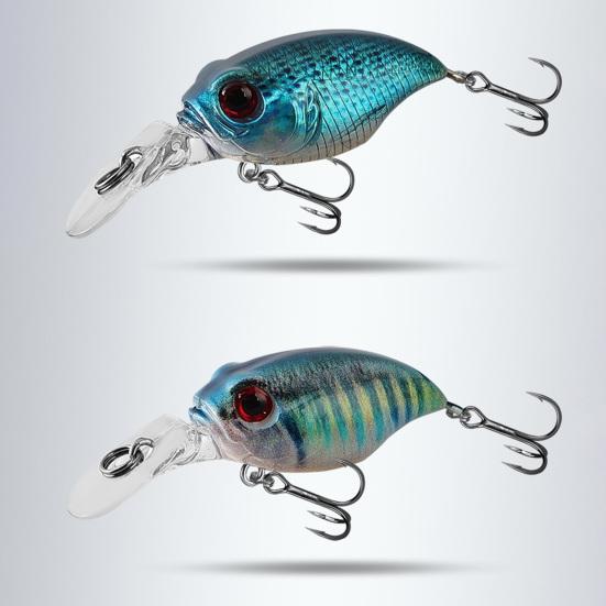 Fishing Lure Wobblers Floating Artificial Hard Bait with Treble Hook Realistic Looking Bright Color Crank Fishing Lure Bait