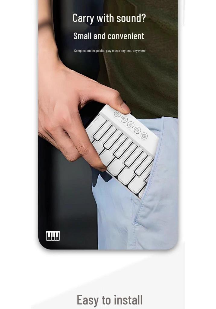 Children's Smart Light-Up Pocket Electronic Piano - Portable Multifunctional Music Toy Gift