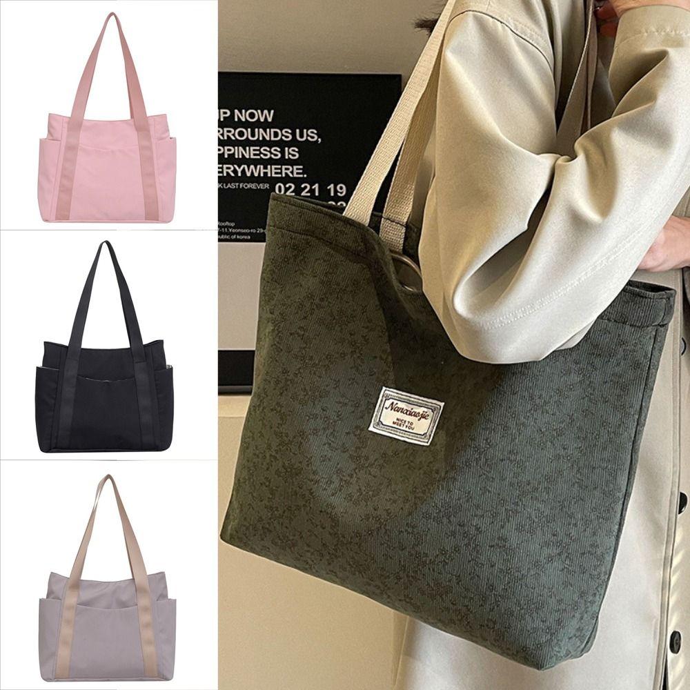 Jednokolorowa Torba na Ramię Duża Pojemność Torba Podróżna Wytrzymała Damska Torba Tote Podróż