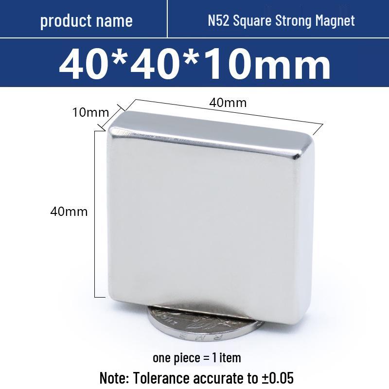 N52 40mm Neodymium Iron Boron Square Magnet Strip