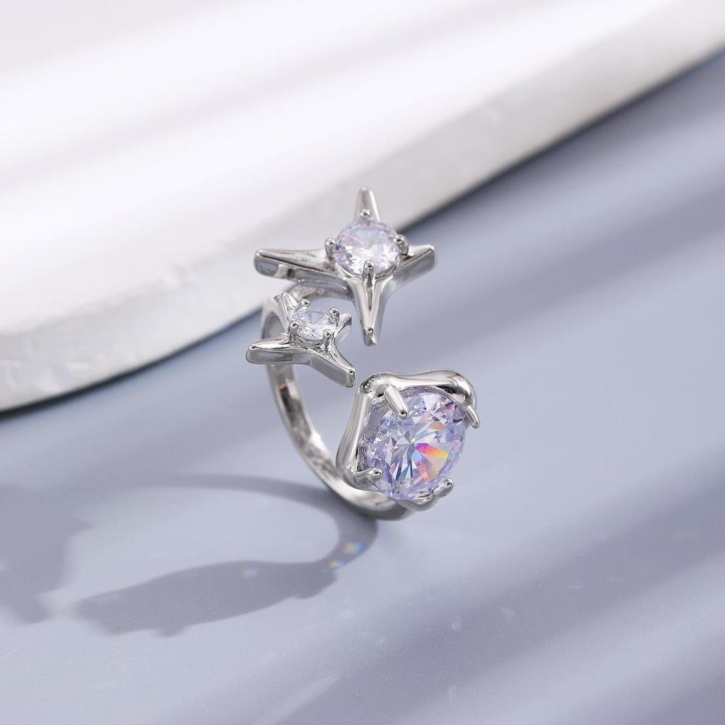 High-End Cross-Border Fashion Bow Ring for Women - European & American Style Open Index Finger Accessory