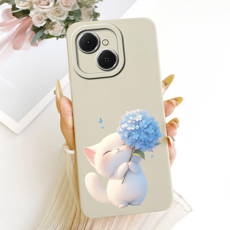 For Tecno Spark 40C Case KM4k Fashion Painted Liquid Silicone Soft TPU Shockproof Cover For Tecno Spark40C Pop 10 Pro Phone Case