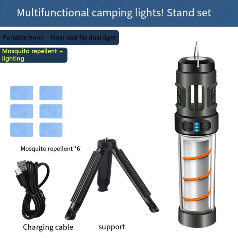 LED Mosquito Repellent Camping Light Outdoor Camping Multi Functional Flashlight Tent Light Tripod Camping Light