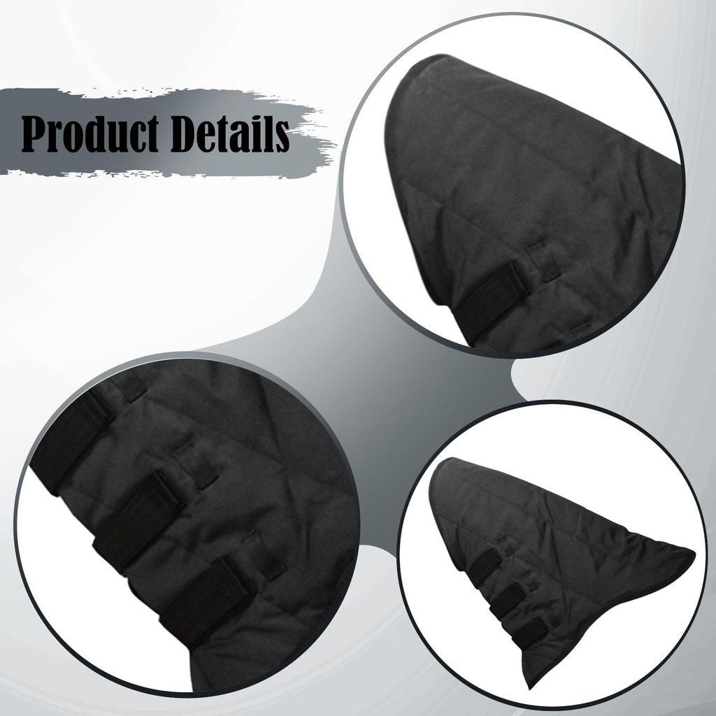 Waterproof Horse Neck Cover Thickened Filled Neck Warmer Protector with Three Straps for Cold Weather Equestrian Riding