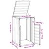 120 Liter Trash Can Enclosure in Anthracite 72 x 81 x 115 cm Steel