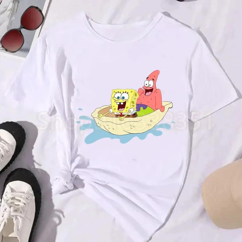 Spongebobs Patrick Star Kawaii Aesthetic Graphics Men Women Tee Adults Children Boy Gril Top Kids Parent Child Cotton Tshirt