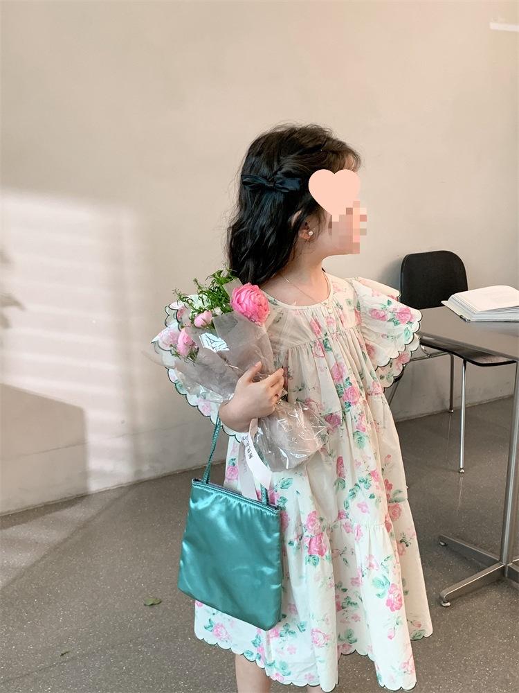 Korean Sweet Floral Princess Dress for Girls - 2024 Summer Fashion