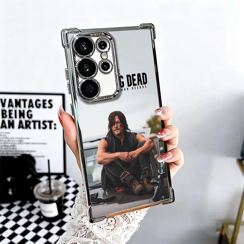 

The Walking Dead Daryl Dixon Soft Phone Case For Samsung Galaxy S26 Ultra S25 Edge S24 FE S23 Plus S22 S21 + S20 Plating Anti-Fa Samsung S24 FE