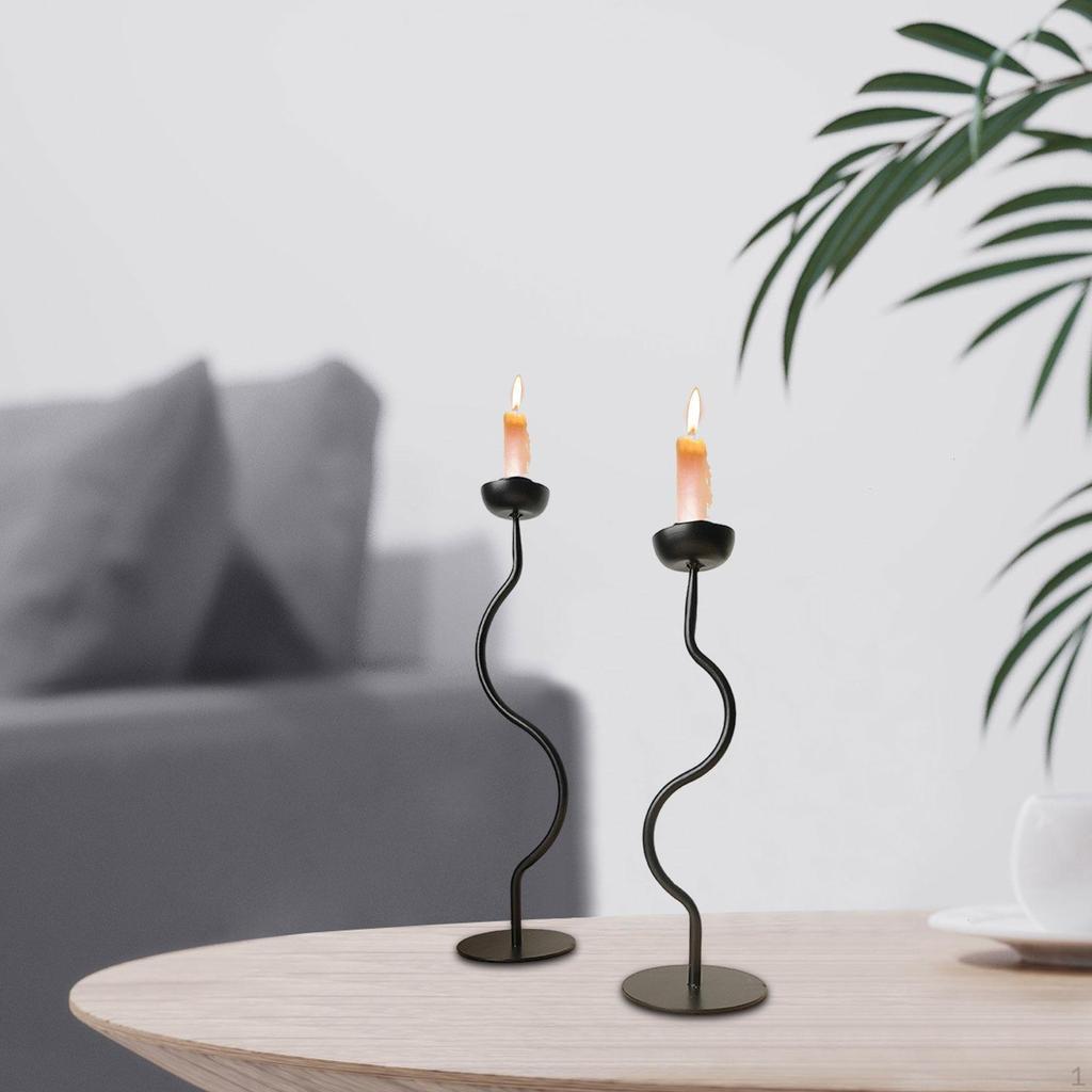 2Pcs Candle Holder Candelabra Candelabrum Pillar Candles Stand Candlestick for Wedding Taper