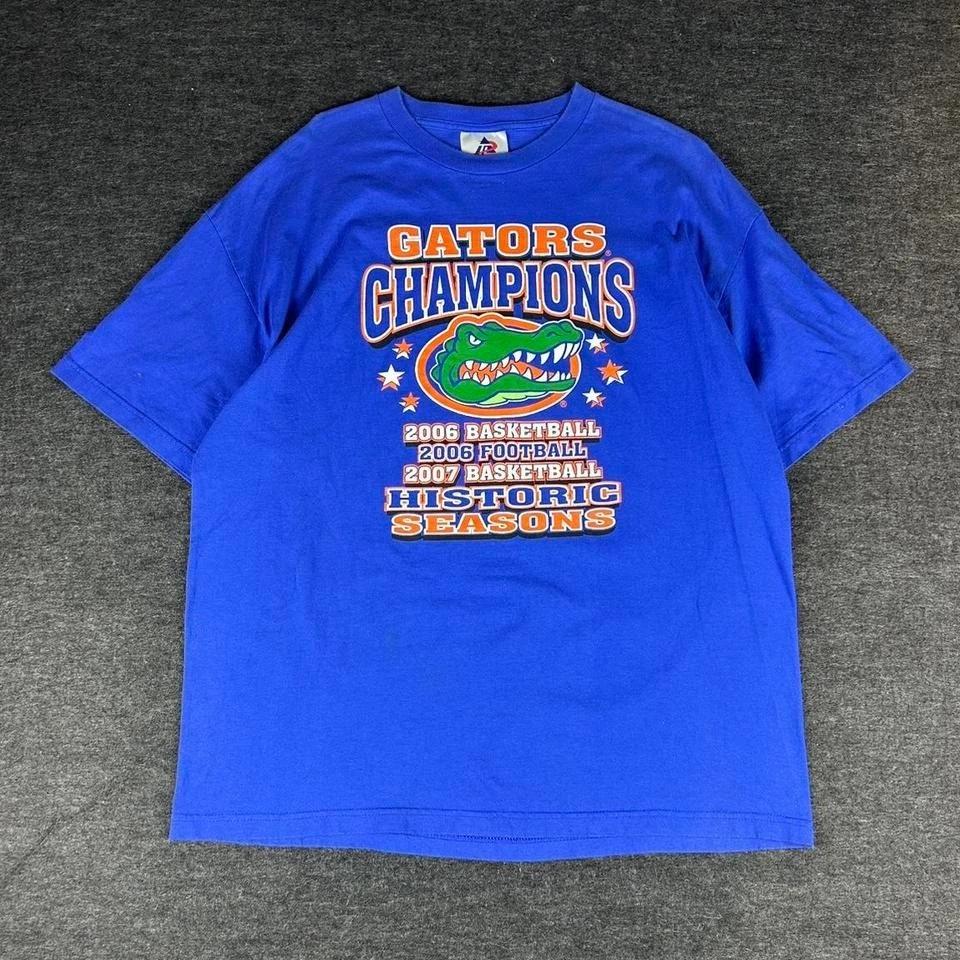 

Y2K Gators Champs 06-07 Historic Seasons Blue T-Shirt Size XL S