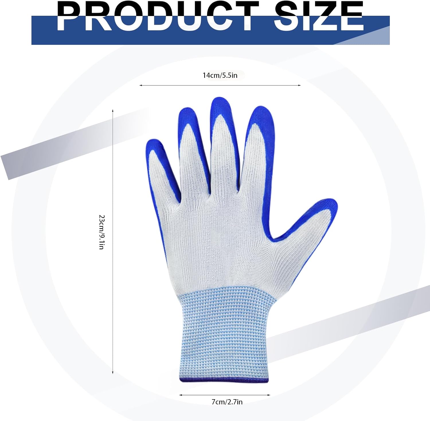 

Gardening Work Gloves Bulk for Men Women, Breathable Rubber Coated Garden Gloves for Construction, 9.1 Inch United States