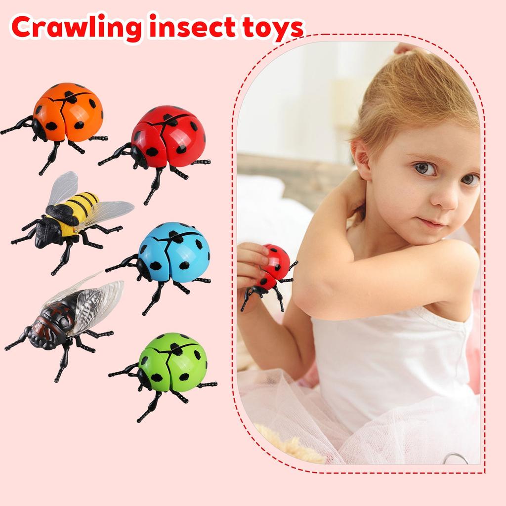 Clockwork Mechanical Insect Models - Realistic Crawling Toys, Colorful Motorized , Fun Prank Props, Creative Toys For Kids