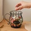 Durable Hollowing Out Coffee Pod Capsule Holder GoldBlack Display Rack Aesthetically Pleasing Iron Fruit Basket Ironwork for Home