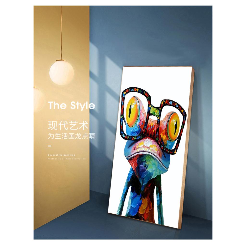 Paintings Abstract Animals Posters and Prints On Canvas Wall Art Picture for Living Room Decor Cute Frog Graffiti Art Canvas