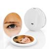 LED Lit Portable Double-Sided Makeup Mirror, 10x Magnification, Folding, with Living Room Fill Light