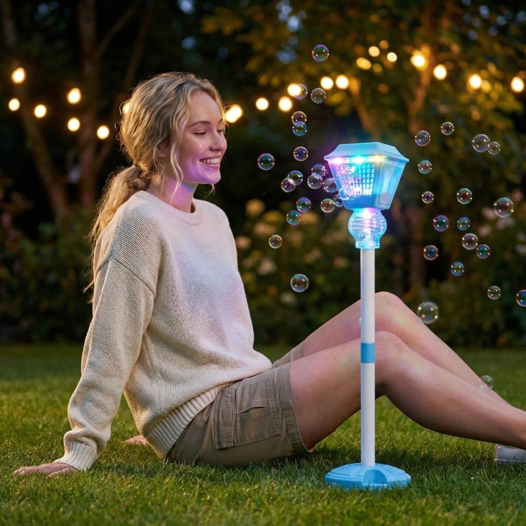 Electric Sound And Light High-volume Garden Bubble Lamp, Camping Party Festival Street Light Bubble Machine