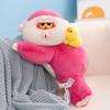 10 Styles Cartoon Fluffy Gorilla Plush Toy Pink Monkey Soft Stuffed  Animal Doll Backpack Car Bag Room Decor Kid Creative Gifts