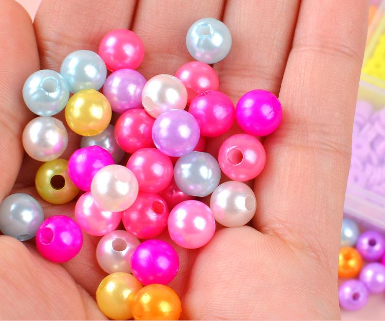 25-Grid Glass Rice Beads DIY Set: Children's Handmade Necklace & Bracelet Beading Kit