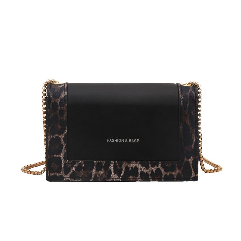 

Stylish Urban Leopard Print Small Square Bag For Women In Trendy Color Block Design