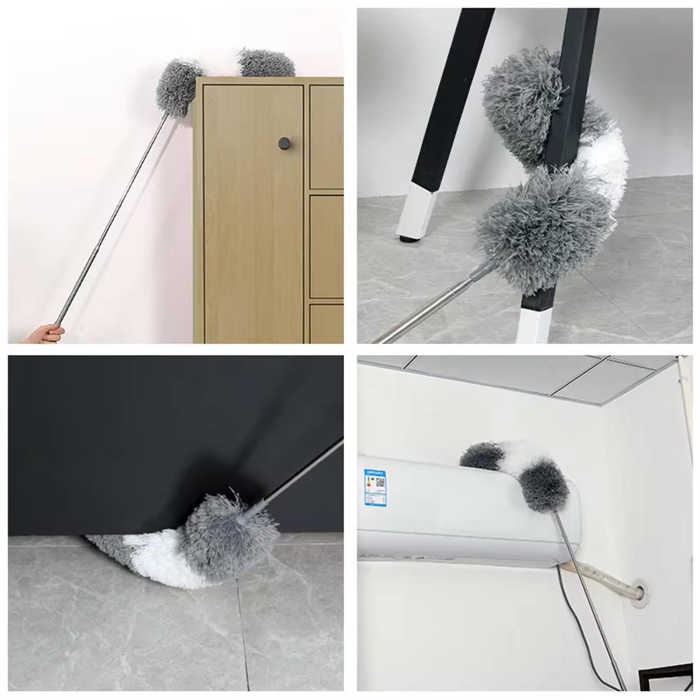New Microfiber Duster Extendable Duster Cleaner Brush Telescopic Ceiling Microfiber Brushes Bendable Dust Cleaning