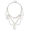 Accessories, Design Double-Layer Beaded Tassel Exaggerated Love Peach Heart Pendant Necklace Female Versatile