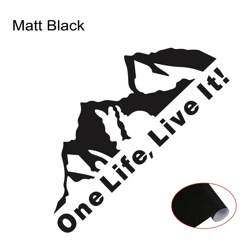 ONE LIFE LIVE IT Car Tuning Off Road SUV Truck Mountain Silhouette Car Sticker Vinyl Car Sticker Decals Decoration Accessories