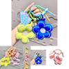 Charming Floral Fabric Keychain Accessory For Bags And Backpacks In Vibrant Colors