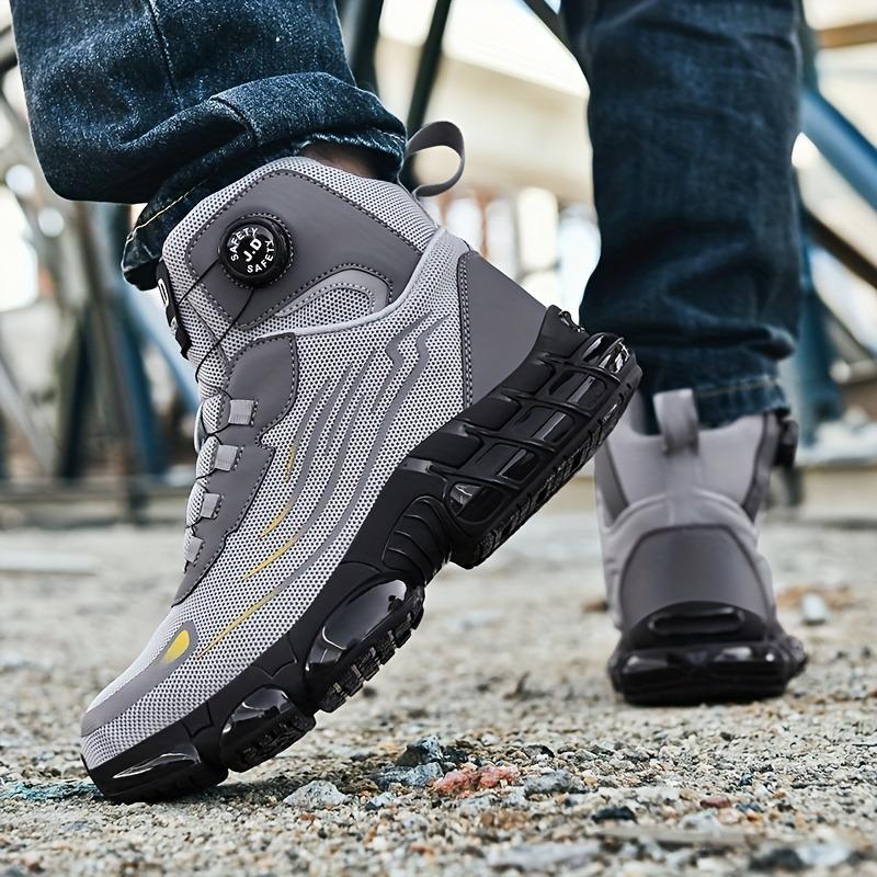 Men'S Labor Protection Shoes For Autumn And Winter, New Anti Slip Rotating Buckle Protection Lightweight Couple Style