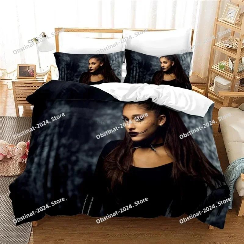 Ariana Grande Singler Bedding Set Printed single Comforter Quilt Bed Cover Duvet Cover Pillow Case 3 Pieces Sets Kids Adult Size