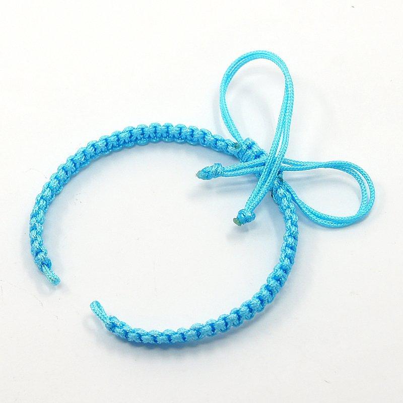50pcs Multicolor Adjustable Braided Nylon Twisted Cord Bracelet Making Chinese Knot Bangle DIY Jewelry Findings 1¬1.55cm Long
