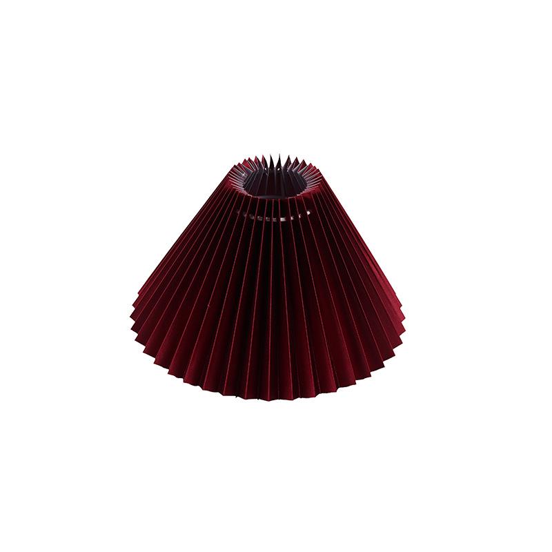 

Pleated Lampshade Desk Lamp, Hotel Bedroom Pendant Light with 160mm Oblique Height and 230mm Bottom Opening.