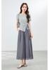 Summer new casual temperament short sleeved shirt wide leg skirt pants two-piece set of pants