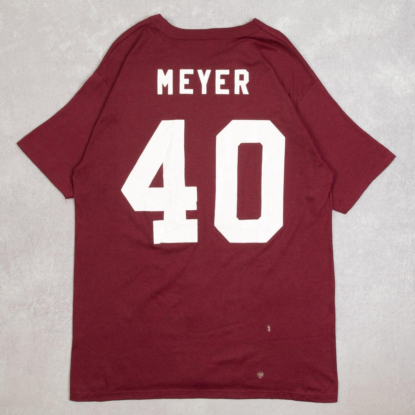 Russell Athletic Vintage Jersey Single Stitch T-Shirt Large Men s 1990s USA Made Burgundy Sport M