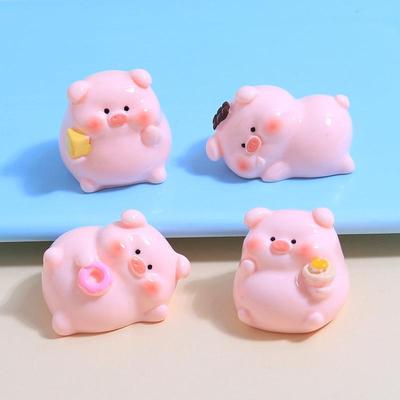 3D Fettes Schwein Cartoon Harz DIY Schlüsselanhänger Anhänger Zubehör