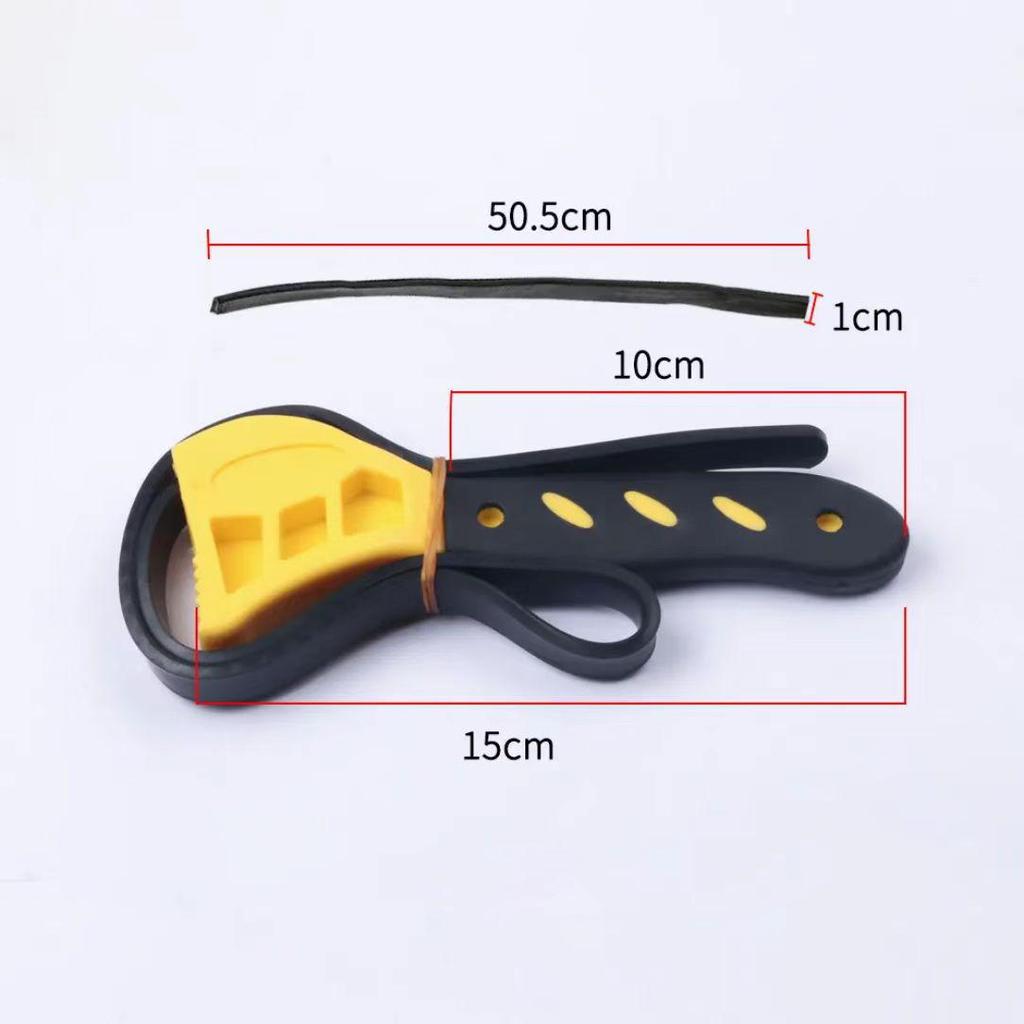 Adjustable Multi-Size Rubber Belt Wrench for Auto Repair and Plumbing