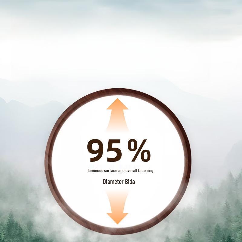 Modern Wood Grain Square LED Ceiling Lamp