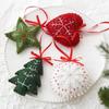 1pc Wool Felt Snowflake Heart Christmas Pendant, Xmas Tree Hanging Ornament for Home Window and Holiday Party Scene Arrangement