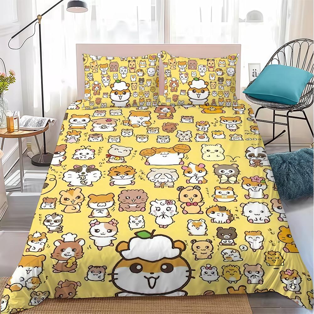 Coro Coro K-Kuririn Duvet Cover Set Home Style Bedding Soft Laundry Cotton Bed 3 Piece Set Student Dormitory Gift