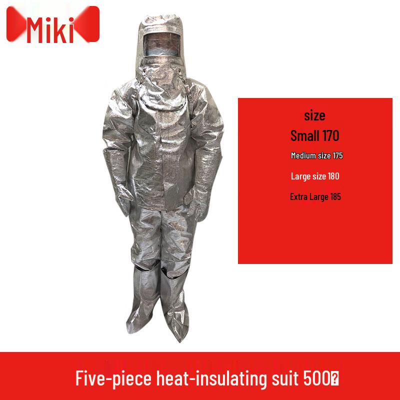 Heat Resistant Protective Suit 5-Piece Set One Size