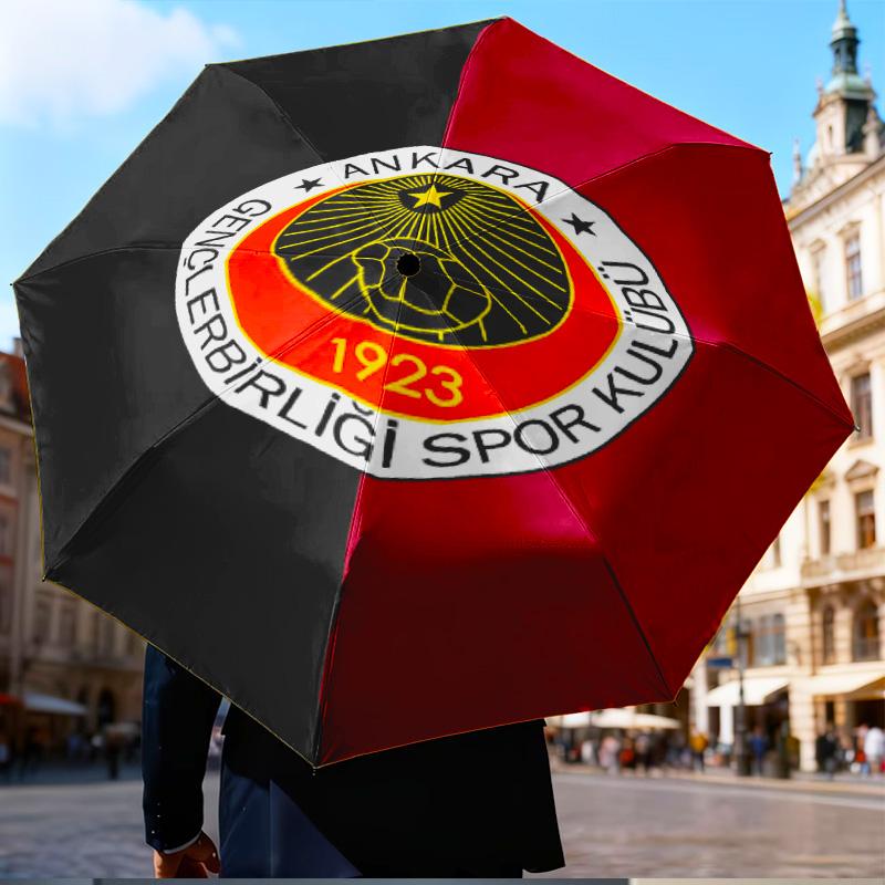Genkelbigli Club Sports Mini Umbrella, 5-Fold, Lightweight, Retractable Umbrella Features 8 Ribs, Ideal for Outdoor Use Fan Gifts