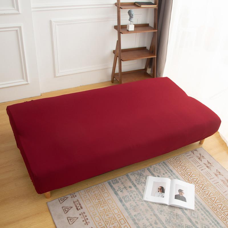 LANMOLlFE Sofa Bedcover Solid Colour Armless Sofa Bed Covers Stretch Foldable Sofa  Fumniture Protector Covers 1 Piece