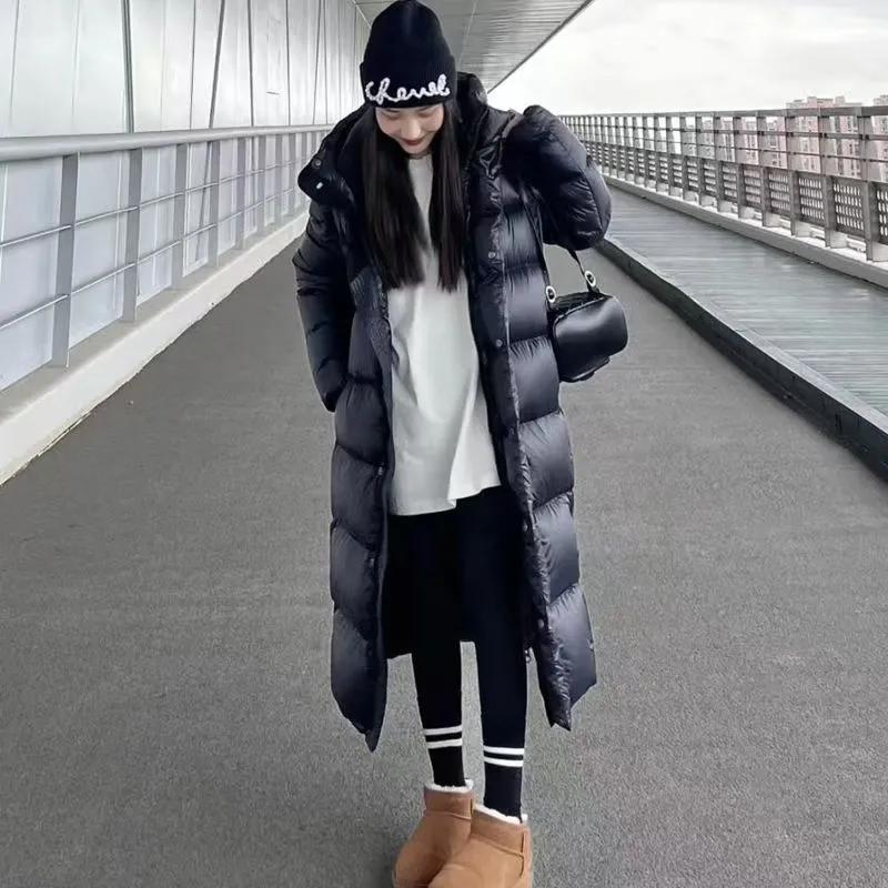 Winter Thick Warm Cotton Long Coat Women Jacket Hooded Fashion   Padded Jacket Waterproof Winter Coat Female Long Outwear