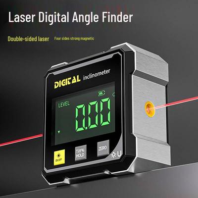 Vierseitiger digitaler magnetischer Laser-Neigungsmesser mit Aluminiumgehäuse