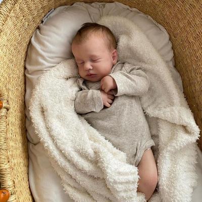 BZDOLL 50 CM Realistica Reborn Sleeping LouLou Baby Doll con Pelle dipinta in 3D, Alive 20 Pollici Morbido Silicone Neonato Bebe Fatto a Mano Giocattolo da Vestire