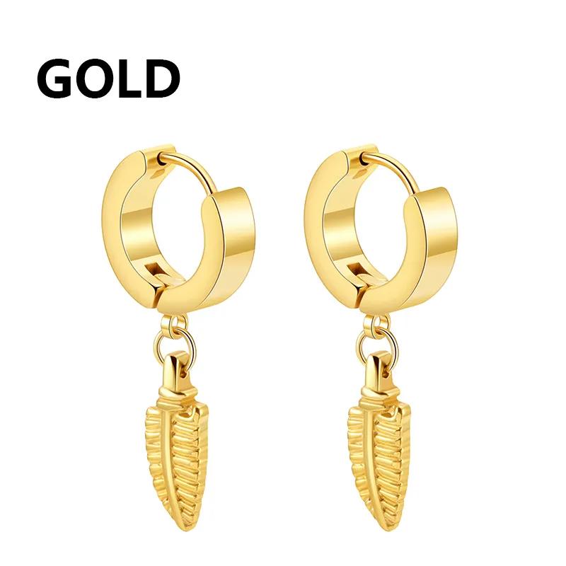 1Pair Punk Gothic Stainless Steel Stud Earring Creative Blade Pendant Punk Rock Razor Blade Earrings Gothic Hip-hop Ear Zircon