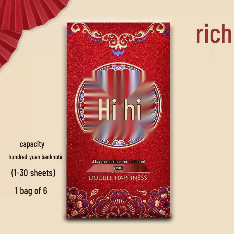 Lyckliga Rödkuvert för Nyår och Bröllop - Blandade Storlekar