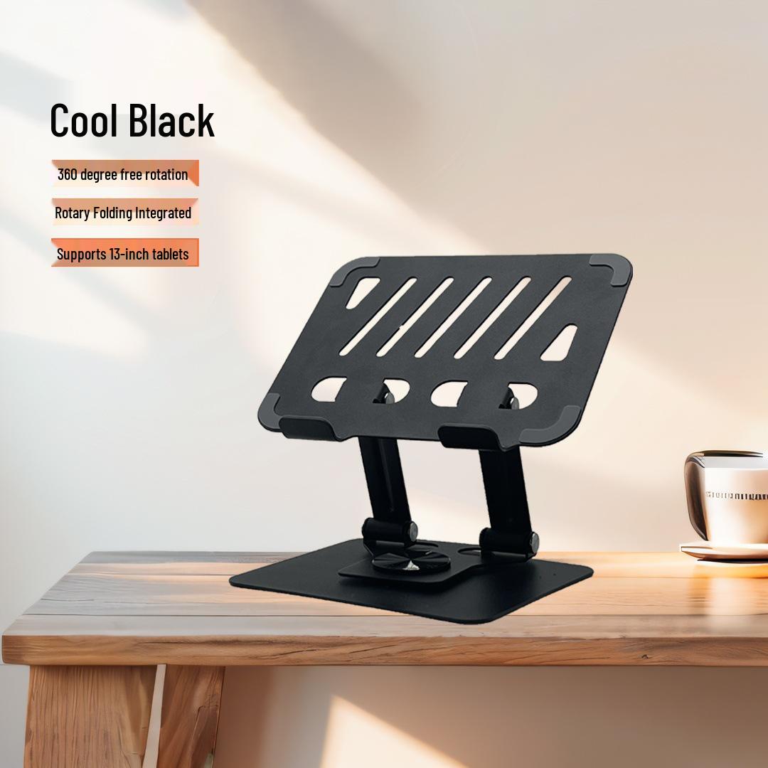 Rotatable Metal Tablet Stand for iPad - Height Adjustable with Cooling Feature