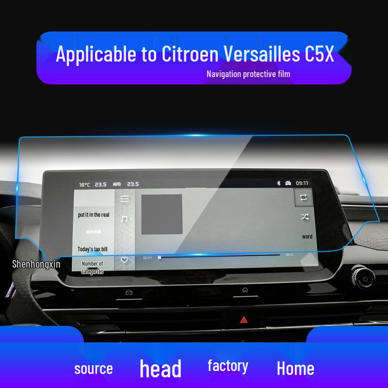 Citroen C5X Navigation Tempered Film: Center Console Protective Screen for C4I
