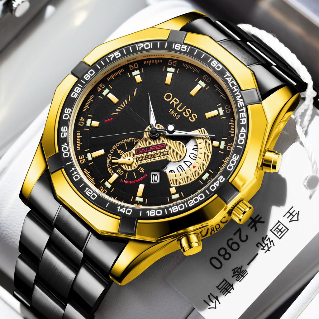 Casaro Watch Business Fashion Calendar Quartz Watch Luminous Men'S Watch Large Dial