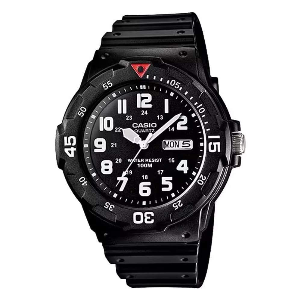 Casio Standard Quartz Wristwatch MRW-200H-1BV Men s Black Arabic Dial Overseas Model